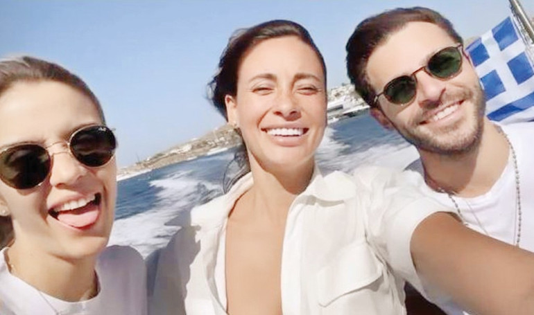 Hakan Sabancı, İtalyan modelle Mikonos’ta