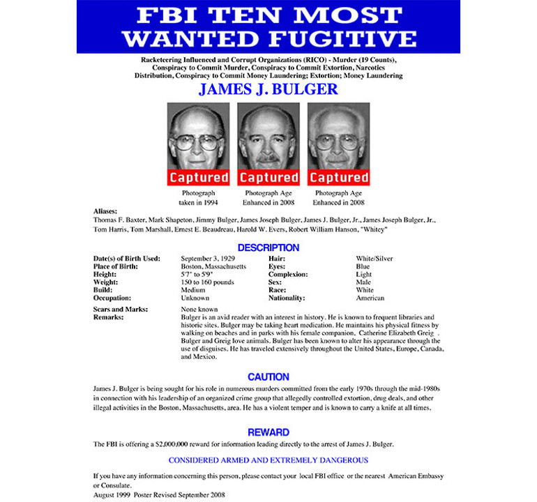 Mafyanın en korkulan babalarından biriydi Whitey Bulgerın film gibi hayatı yıllar sonra yeniden gündemde