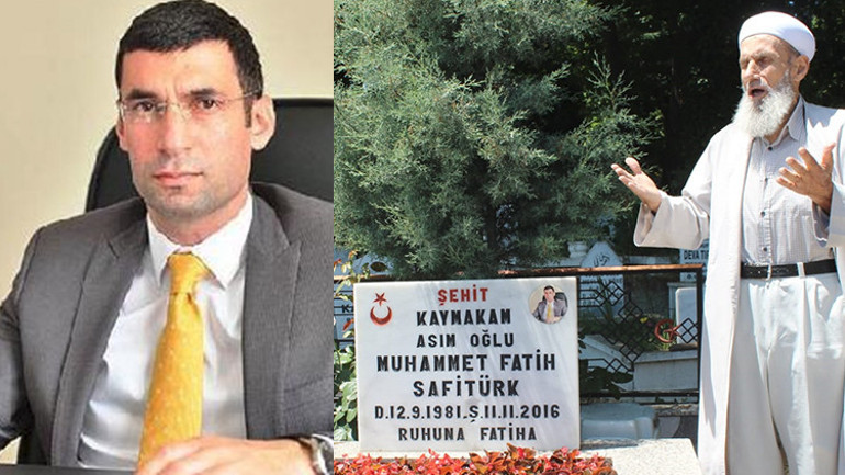 Şehit Kaymakam Safitürkün babasına veda... Cenaze törenine Bakan Soylu da katıldı