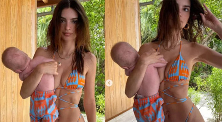 Ünlü modelin oğluyla çektirdiği çıplak küvet pozları tartışma yarattı: Neden bunu görmek zorundayız