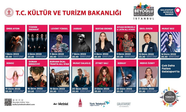 Beyoğlu Kültür Yolu Festivali 1 Ekim’de başladı