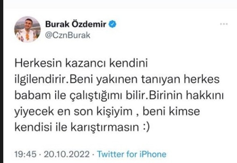 Aylık kazancım 30 bin TL demişti... CZN Buraktan açıklama