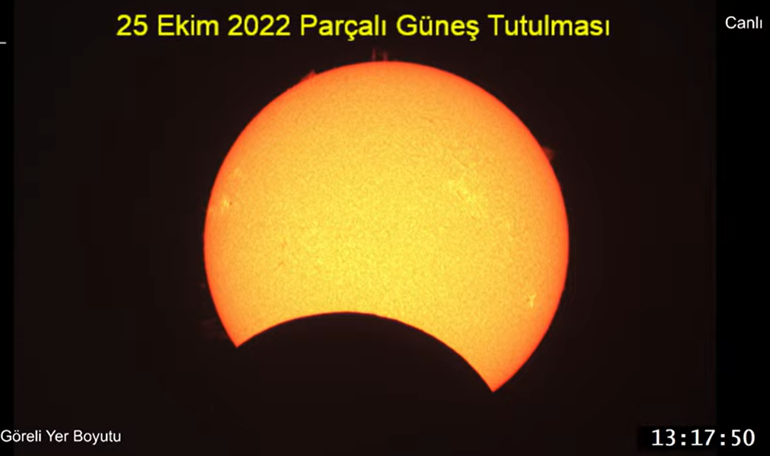 Parçalı Güneş tutulması Türkiyeden böyle gözlemlendi... İşte tutulmadan kareler