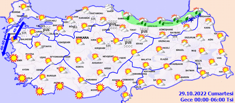 Son dakika hava durumu tahminleri yayınlandı Bugün (29 Ekim) hava nasıl olacak Meteorolojiden hafta sonu için yağış uyarısı