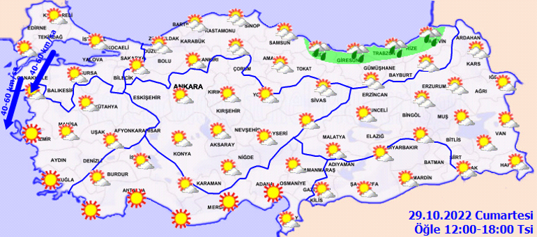 Son dakika hava durumu tahminleri yayınlandı Bugün (29 Ekim) hava nasıl olacak Meteorolojiden hafta sonu için yağış uyarısı