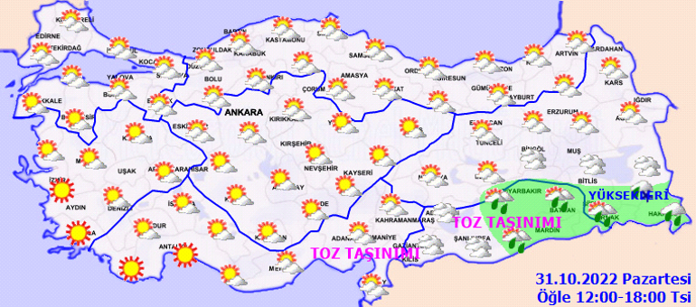 Son dakika... Meteorolojiden yeni hava durumu raporu 9 kente sarı uyarı: Toz taşınımı bekleniyor