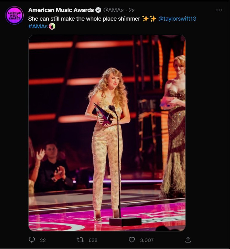 2022 Amerikan Müzik Ödülleri’nde Taylor Swift rüzgarı esti, sahnelerin asi kızı Pink yeni görünümüyle şaşırttı