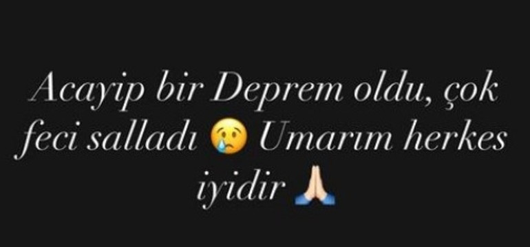 Ünlü isimlerden 5.9luk deprem sonrası mesajlar: Bizimkilerle konuştum, evde her şey devrilmiş