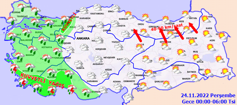Son dakika hava durumu tahminleri: Bugün (24 Kasım) hava nasıl olacak, yağmur var mı Meteorolojiden Ankara, İzmir, İstanbul ve birçok ile uyarı