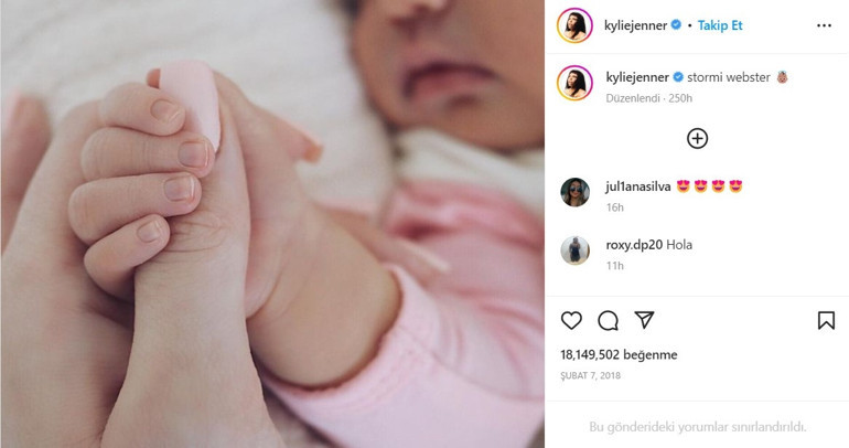 Adını bile sır gibi saklıyorlar… Kylie Jenner oğlunun fotoğraflarını paylaştı ama yüzünü gizledi
