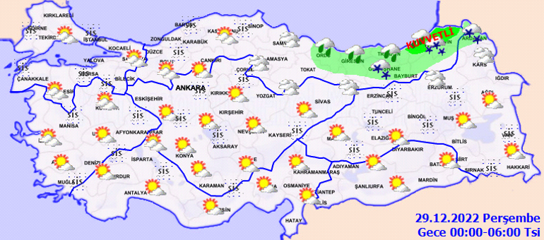 Son dakika hava durumu tahminleri Bugün hava nasıl olacak, yılbaşında yağmur ve kar var mı Meteoroloji il il hava durumu uyarıları