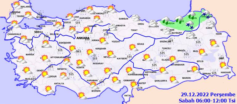 Son dakika hava durumu tahminleri Bugün hava nasıl olacak, yılbaşında yağmur ve kar var mı Meteoroloji il il hava durumu uyarıları