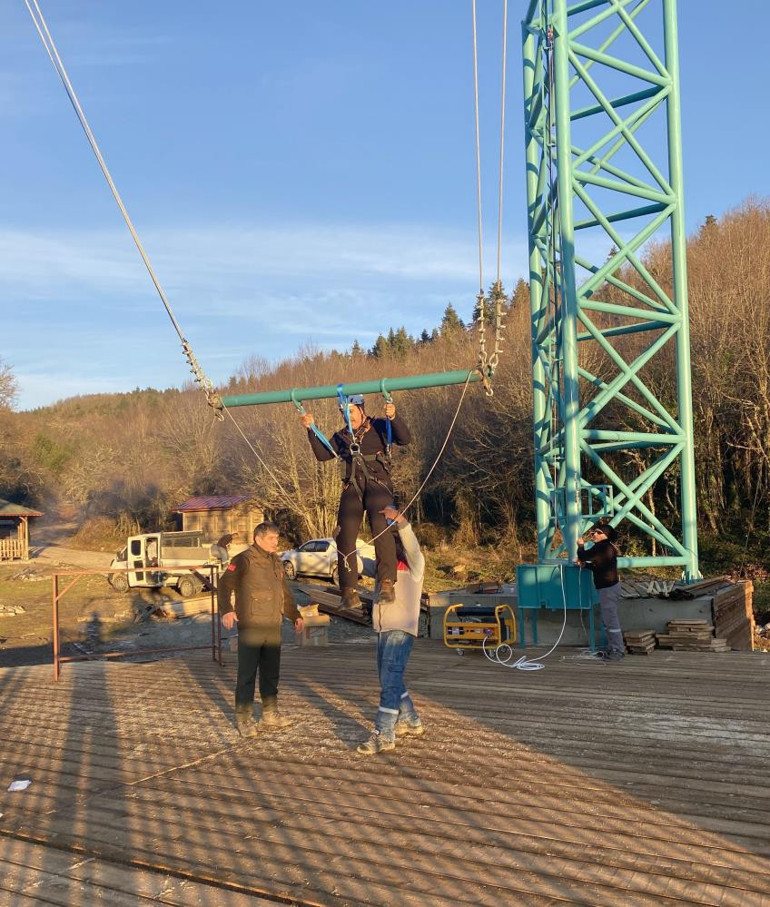 Türkiye’de bir ilk: Uçurum salıncağı kuruldu