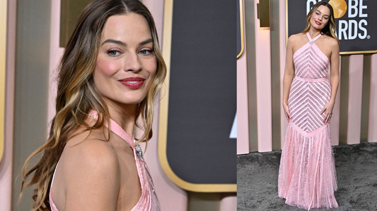 Pembe... Gönlümüz sende Bu tercihiyle gecenin en parlak yıldızı oldu