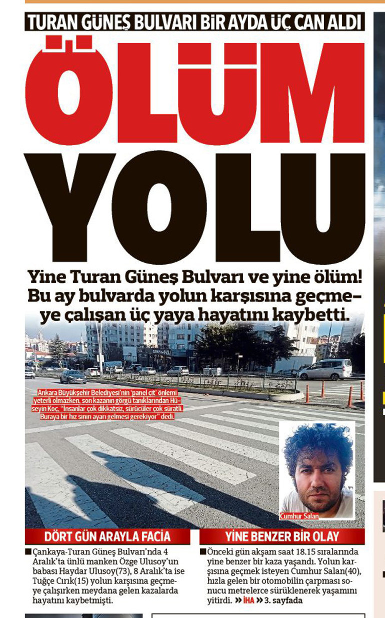 Turan Güneş Bulvarı’nda hız limiti 50’ye indi