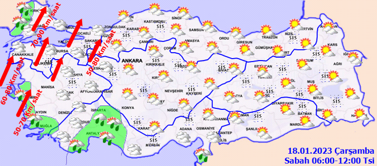HAVA DURUMU TAHMİNLERİ: Bugün (18 Ocak) hava nasıl olacak, İstanbula kar yağacak mı Meteorolojiden son dakika fırtına ve yağmur uyarıları