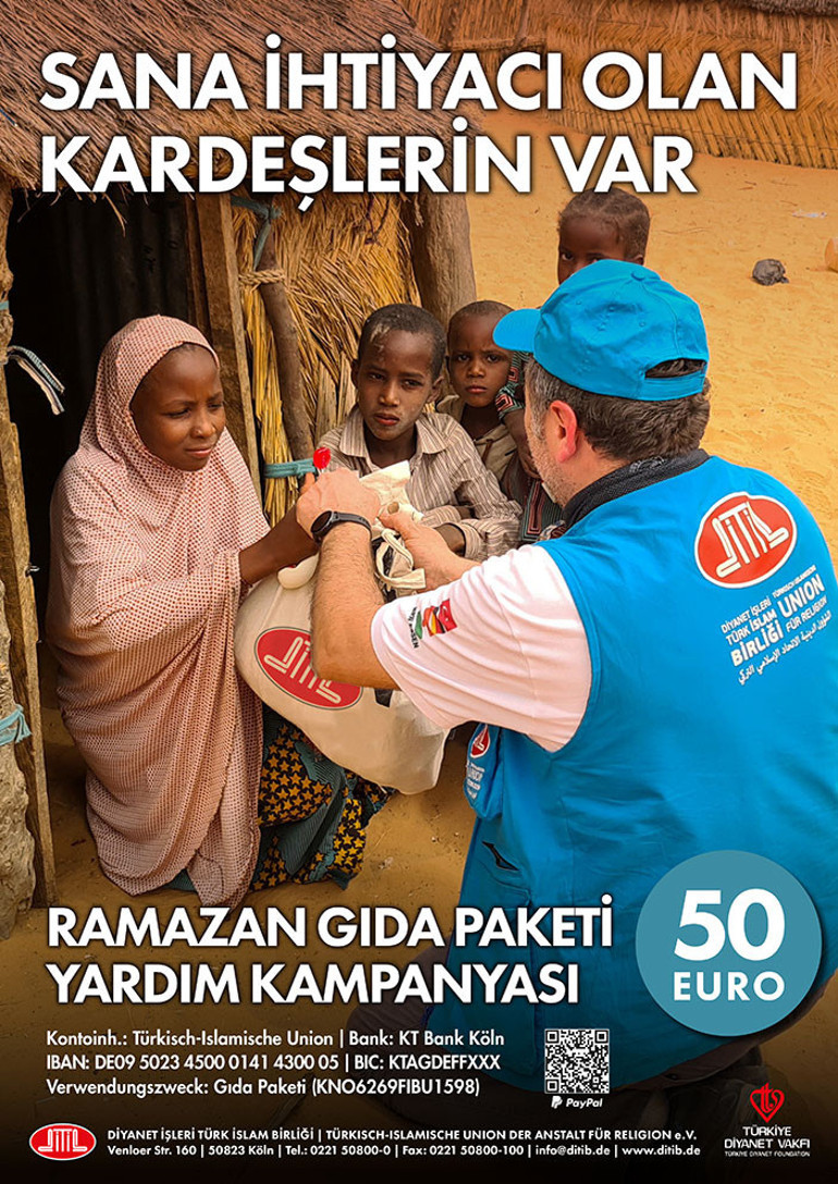 DİTİBden, Ramazan ayı öncesi ‘Sana İhtiyacı Olan Kardeşlerin Var’ çağrısı