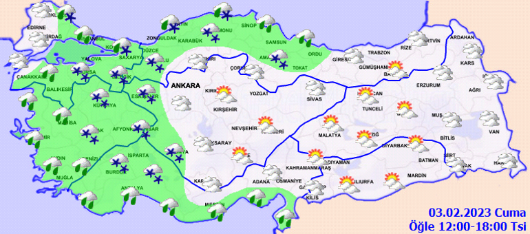 İSTANBULA KAR YAĞIŞI UYARISI Bugün (3 Şubat) hava nasıl olacak, yağmur ve kar yağacak mı Sıcaklıklar düşüyor... İşte Meteoroloji il il hava durumu raporu