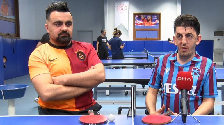 Abdullah Öztürk ve Nesim Turan, Fair-Play’e dikkat çekmek adına masa tenisi oynadı
