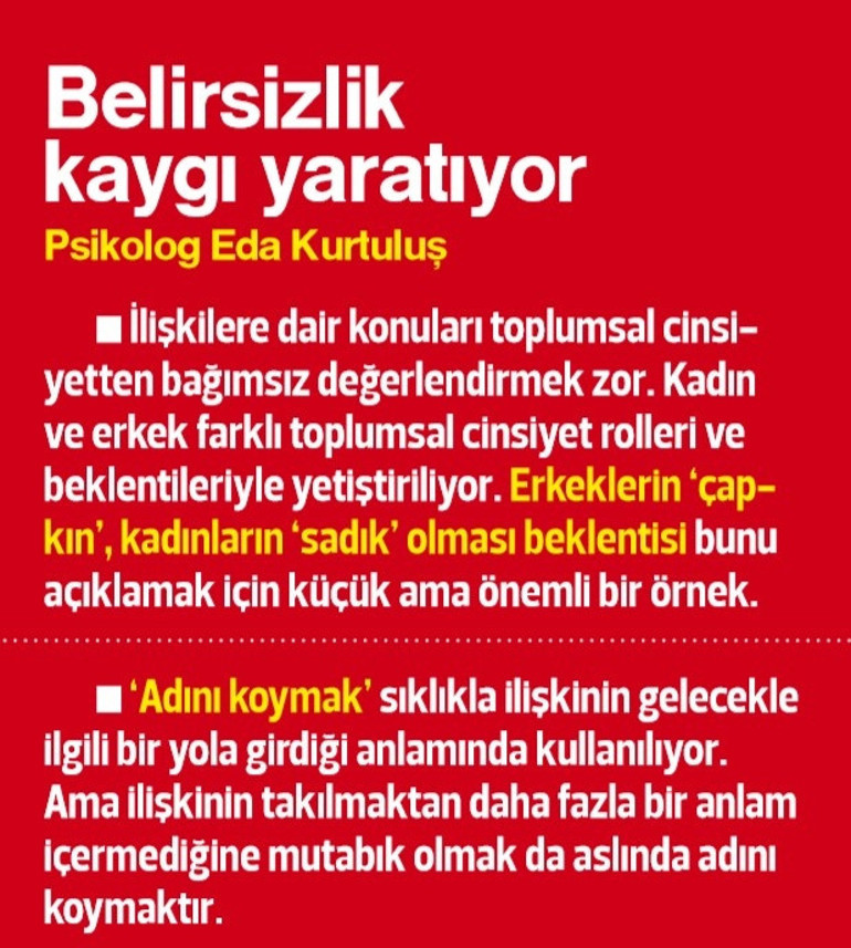 Son yıllarda flörtün en yasaklı kelimesi: ‘İlişki’