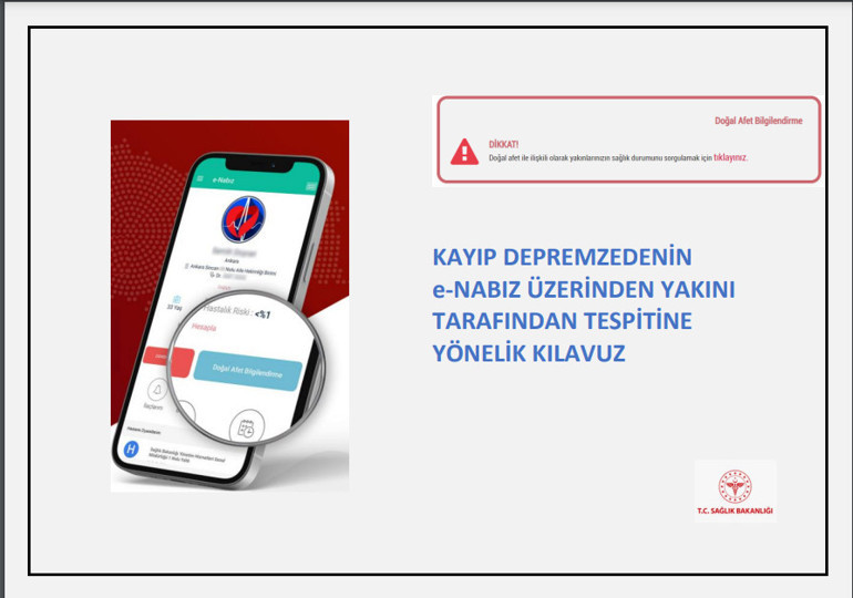 e-Nabızdan depremzedeler için yeni hizmet: Fotoğraflı arama