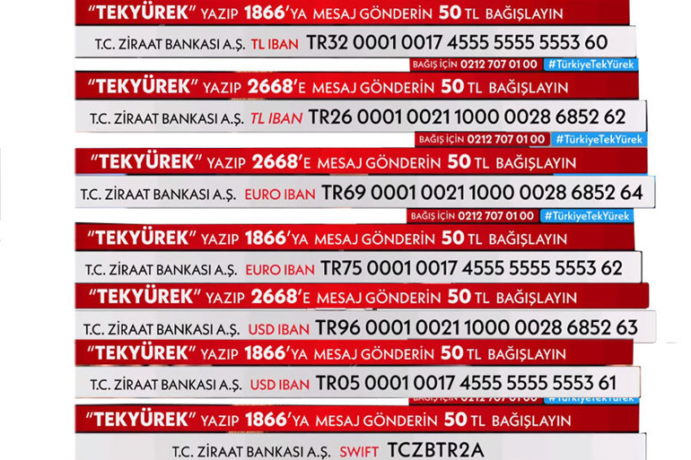 Türkiye Tek Yürek… Yardım kampanyasına rekor bağış: 115 milyar 146 milyon 528 bin TLye ulaştı