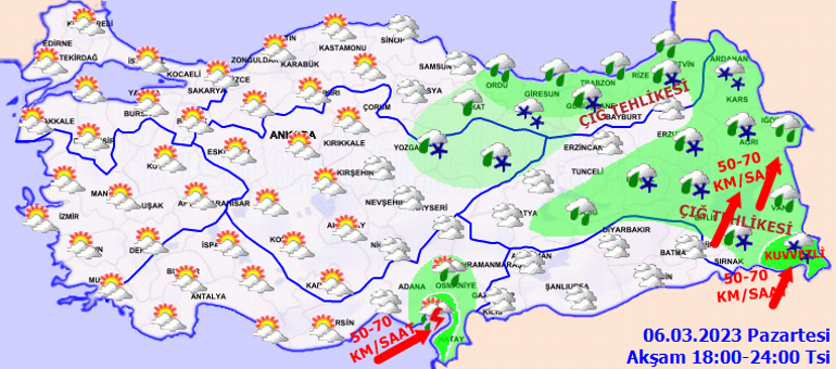Son dakika: Meteorolojiden 33 ile uyarı Kuvvetli rüzgar ve sağanak geliyor
