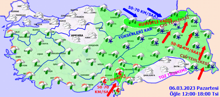 Son dakika: Meteorolojiden 33 ile uyarı Kuvvetli rüzgar ve sağanak geliyor
