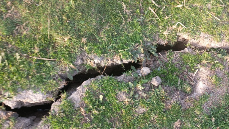 Ceyhan Nehri kıyısında deprem sonrası tedirgin eden görüntü
