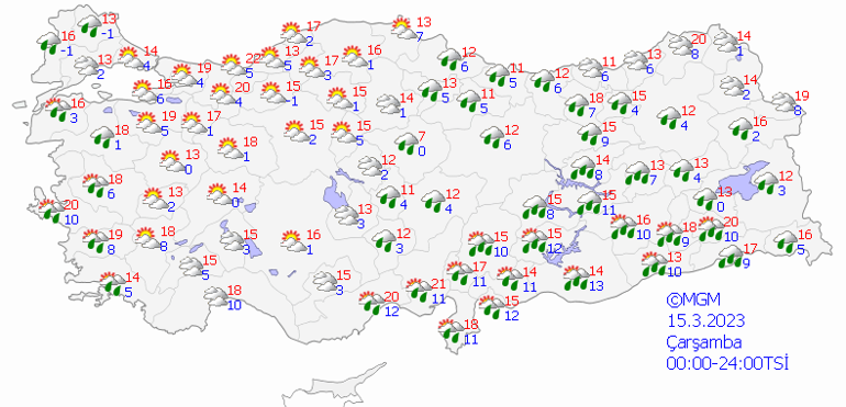 Hava durumu tahminleri il il: Bugün (15 Mart) hava nasıl olacak, yağmur var mı Meteorolojiden kuvvetli yağış ve toz taşınımı uyarısı