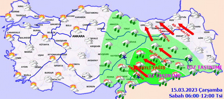 Hava durumu tahminleri il il: Bugün (15 Mart) hava nasıl olacak, yağmur var mı Meteorolojiden kuvvetli yağış ve toz taşınımı uyarısı