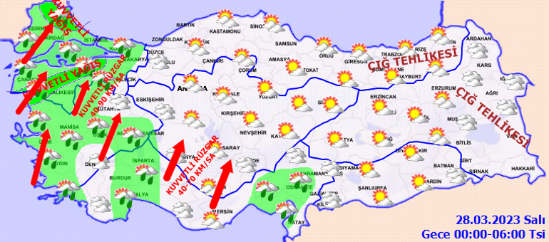 İstanbul hava durumu 28 Mart | İstanbulda bugün (28 Mart) hava nasıl olacak, yağmur yağacak mı Meteorolojiden kuvvetli sağanak uyarısı