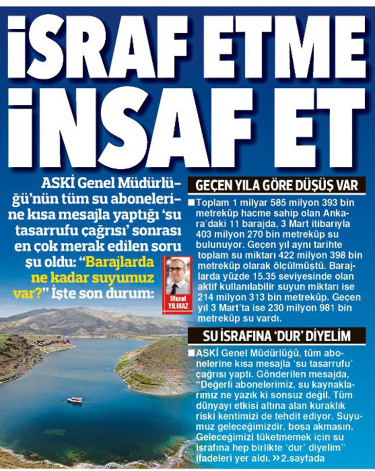 Uzmanından ‘su’ uyarısı: Yazın zorlanabiliriz