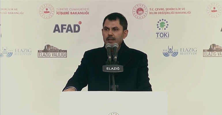 Bakan Kurum: 67 bine ulaşan yuvalarımızın temellerini Elazığ’da atıyoruz