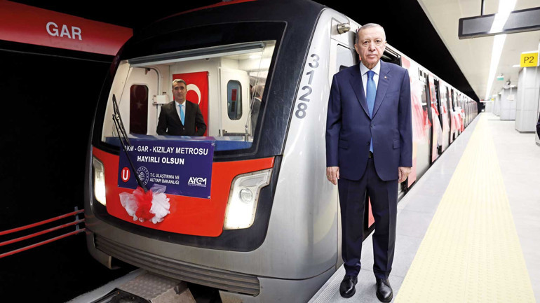 Başkente yeni metro hattı hizmette