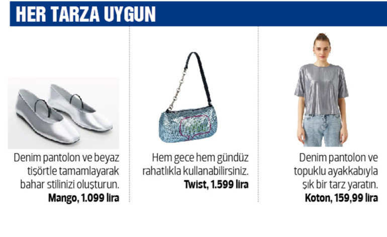 Metalik ışıltının her tonu bu bahar çok moda