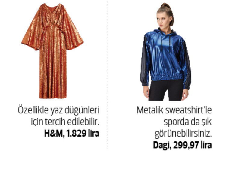 Metalik ışıltının her tonu bu bahar çok moda