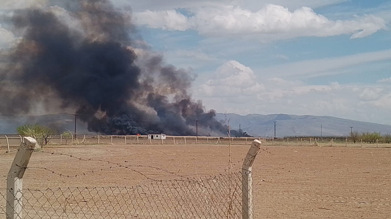 Kayseride Sultan Sazlığı Milli Parkında yangın