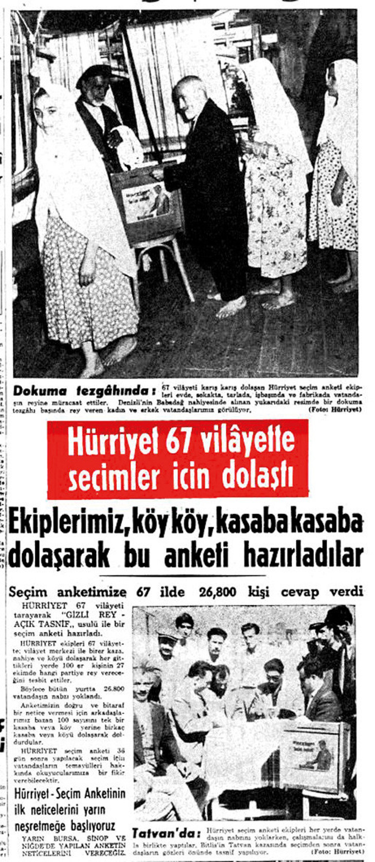 Anket savaşları 70 yıl önce de vardı