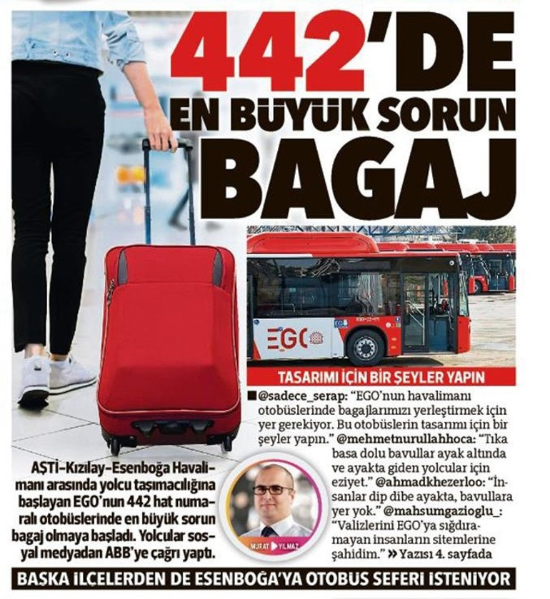442’deki bagaj sorunu yeni otobüslerle çözülecek