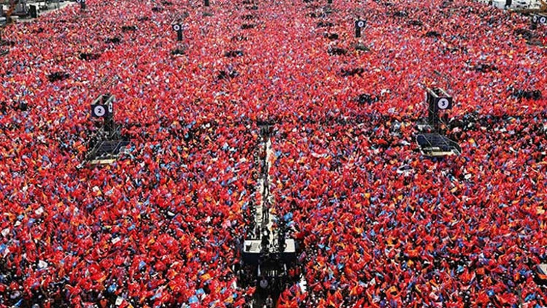 AK Partinin Büyük İstanbul Mitingine rekor katılım: 1 milyon 700 bin kişi