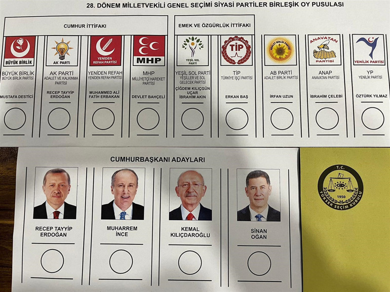 YSK, oy pusulalarını tanıttı