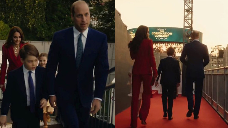 Taç giyme töreni kutlamaları sürüyor... Onları hiç böyle görmediniz: Kraliyet ailesi konserde coştu Gecenin yıldızı William ve Kate oldu