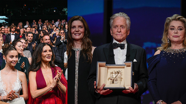 Cannes Film Festivali: Kırmızı halıda Michael Douglas çıkarması Kızlarıyla açılışa damga vurdular