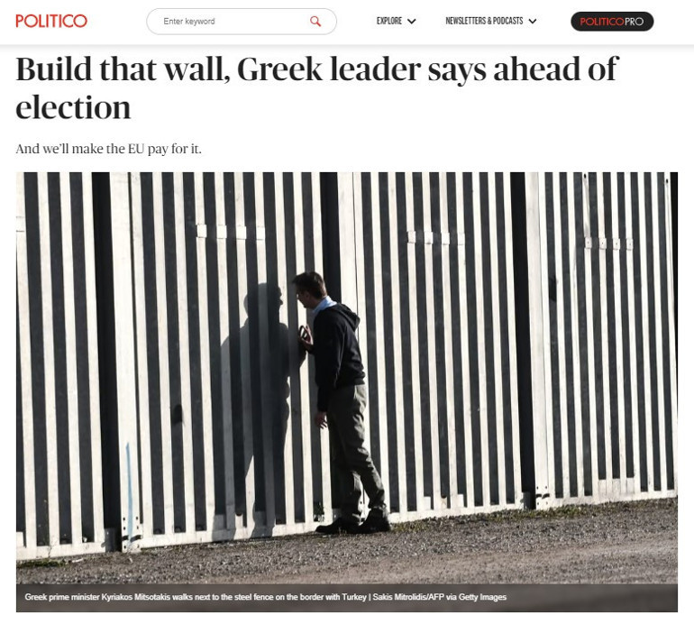 Türkiye sınırına duvar: Miçotakisin seçim vaadine Batıdan tepki Trumpa benzettiler...