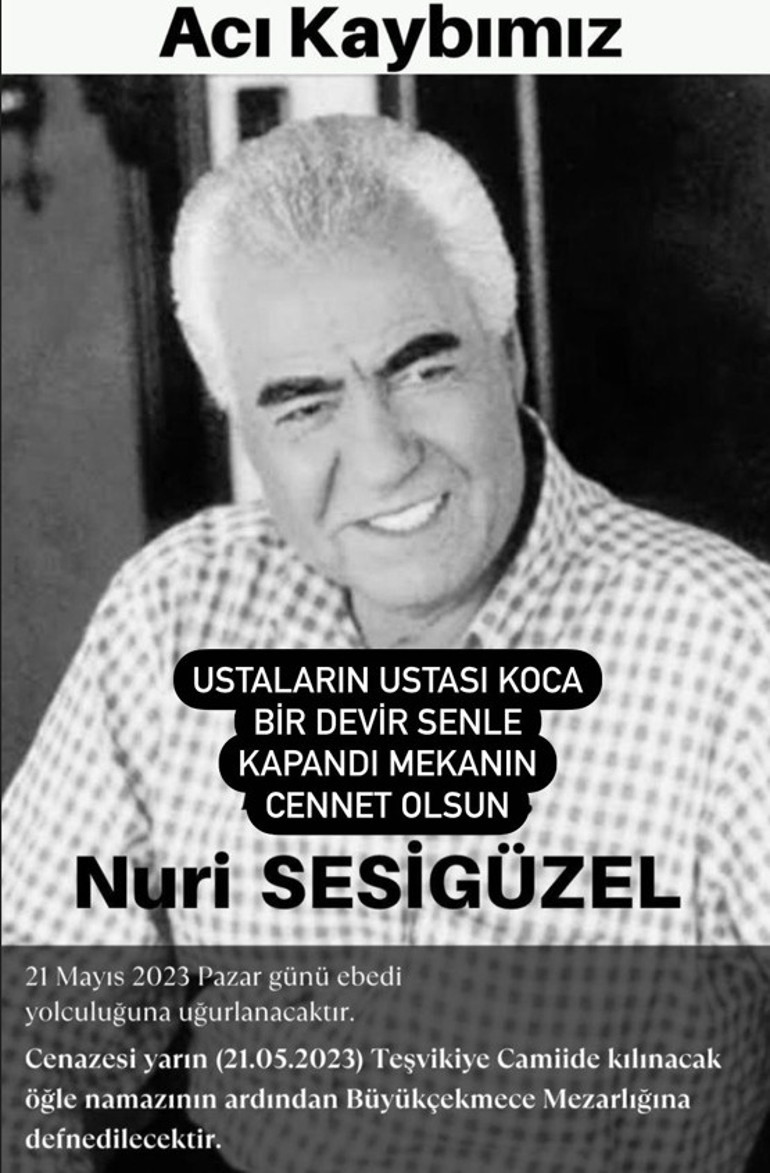 Usta müzisyen Nuri Sesigüzel hayatını kaybetti