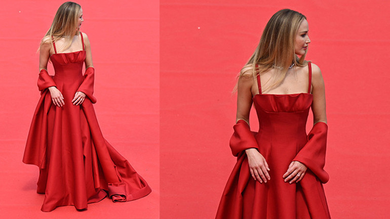 Sütten ağzı yanınca yoğurdu üfleyerek yedi: Kırmızı halıda bir çift parmak arası terlik