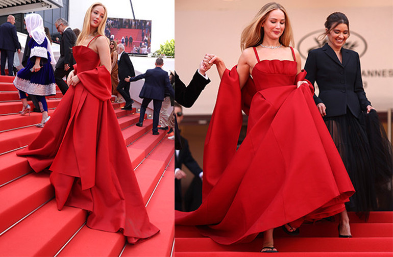 Sütten ağzı yanınca yoğurdu üfleyerek yedi: Kırmızı halıda bir çift parmak arası terlik