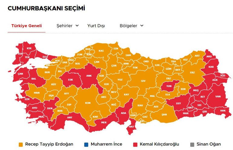 Seçim sonuçları 28 Mayıs 2023 || Türkiye geneli Cumhurbaşkanlığı 2. tur seçim sonuçları belli oldu İşte Recep Tayyip Erdoğan ve Kemal Kılıçdaroğlu oy yüzdeleri ve oy oranları
