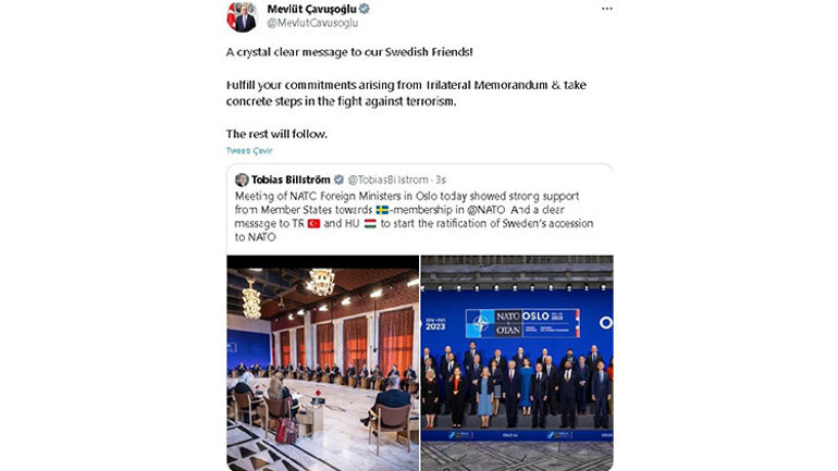 Çavuşoğlundan İsveçe çağrı: Terörizmle mücadelede somut adımlar atın